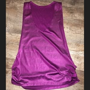 Metallic purple tank top